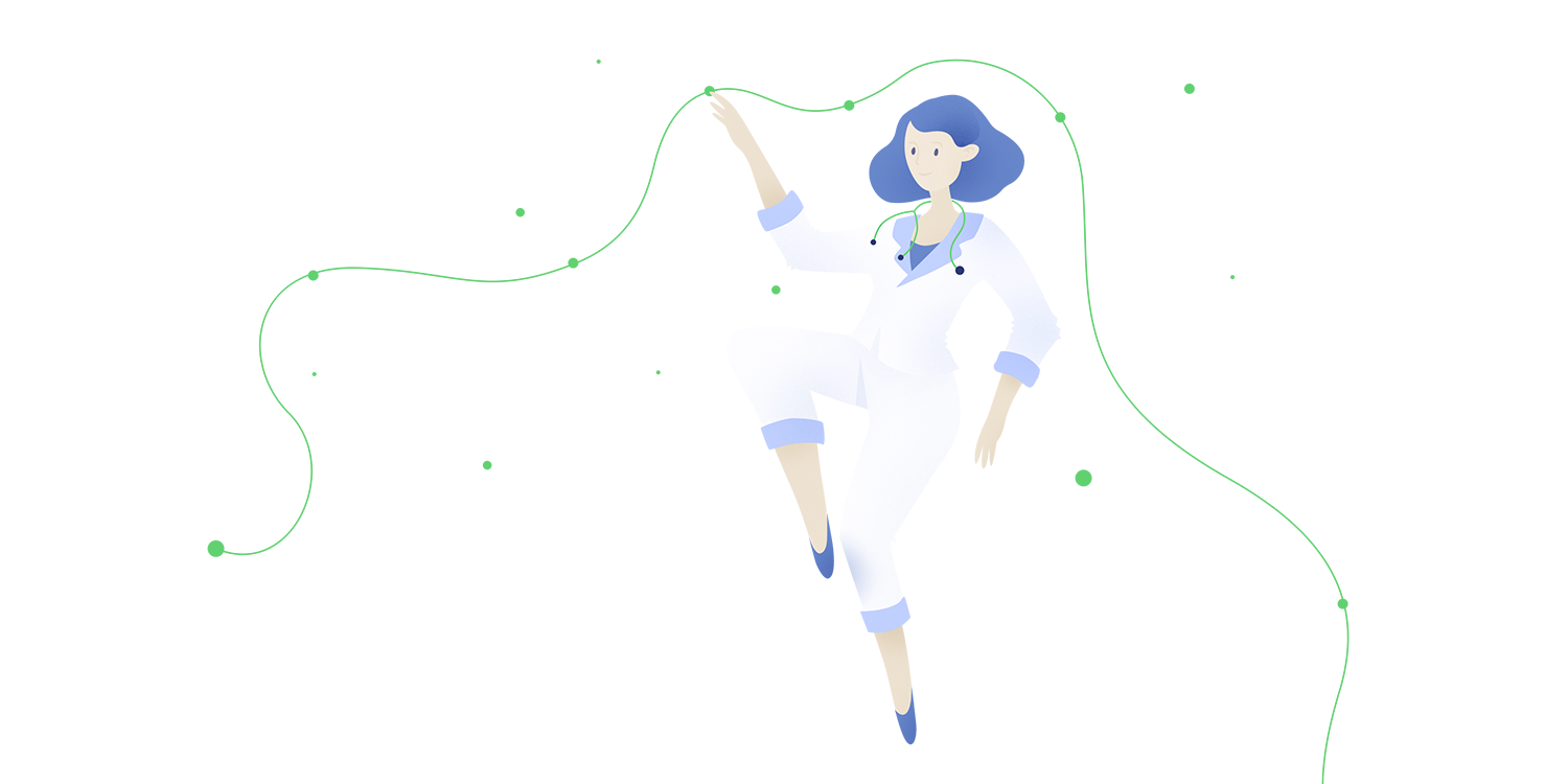 doctor using new technology illustration